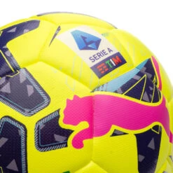 Balón Puma Serie A Orbita Hybrid 2022-2023 -Futbol Tienda balon puma serie a orbita hybrid 2022 2023 lemon tonic navy blue sunset glow 2