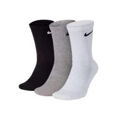 Calcetines Nike Everyday Cushioned (3 Pares) -Futbol Tienda calcetines nike everyday cushioned 3 pares black white grey 1