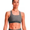 Sujetador Under Armour UA Crossback Mid Heather Mujer -Futbol Tienda sujetador under armour ua crossback mid heather mujer charcoal light heather pitch gray black 0